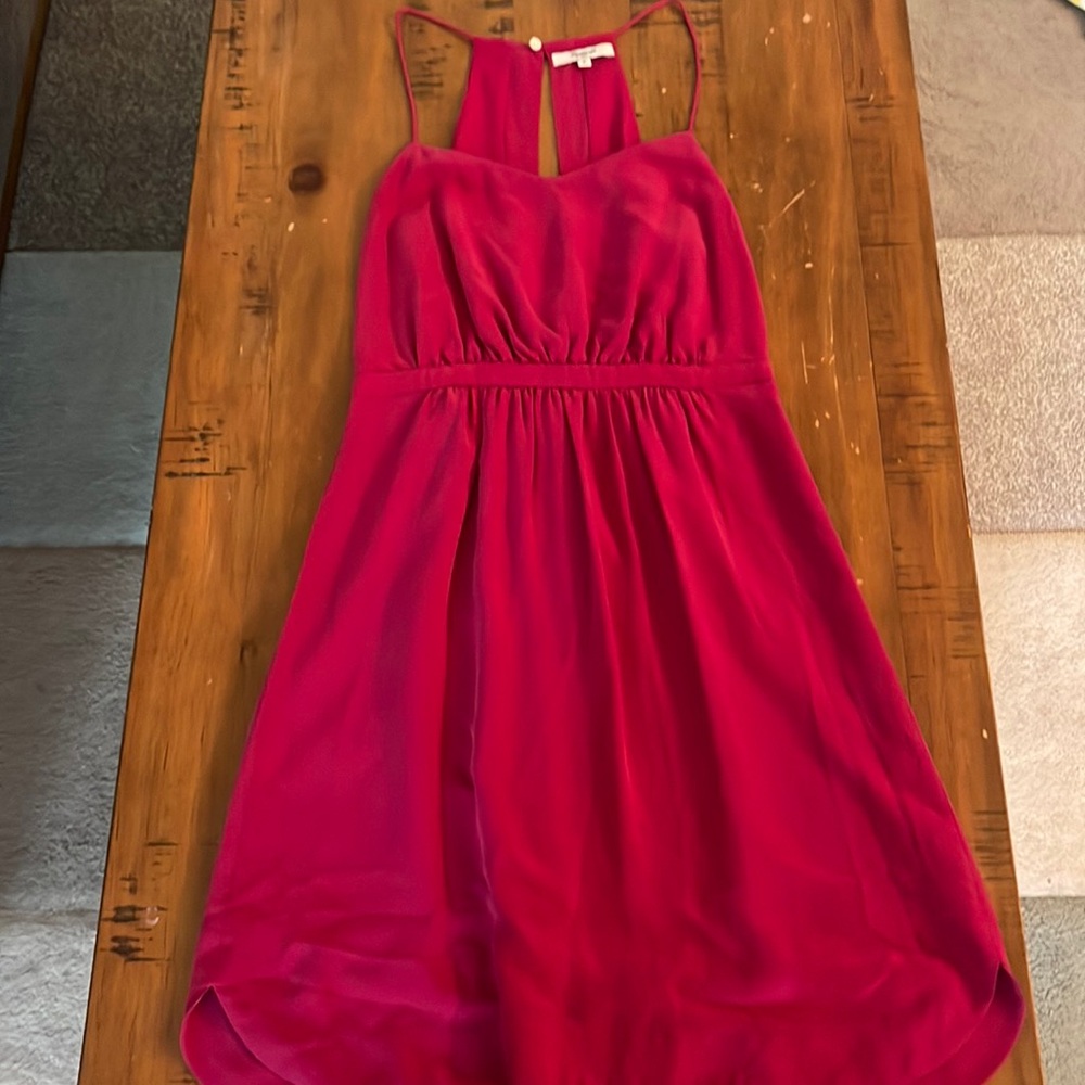 EUC Madewell spaghetti strap red mini dress size 0
